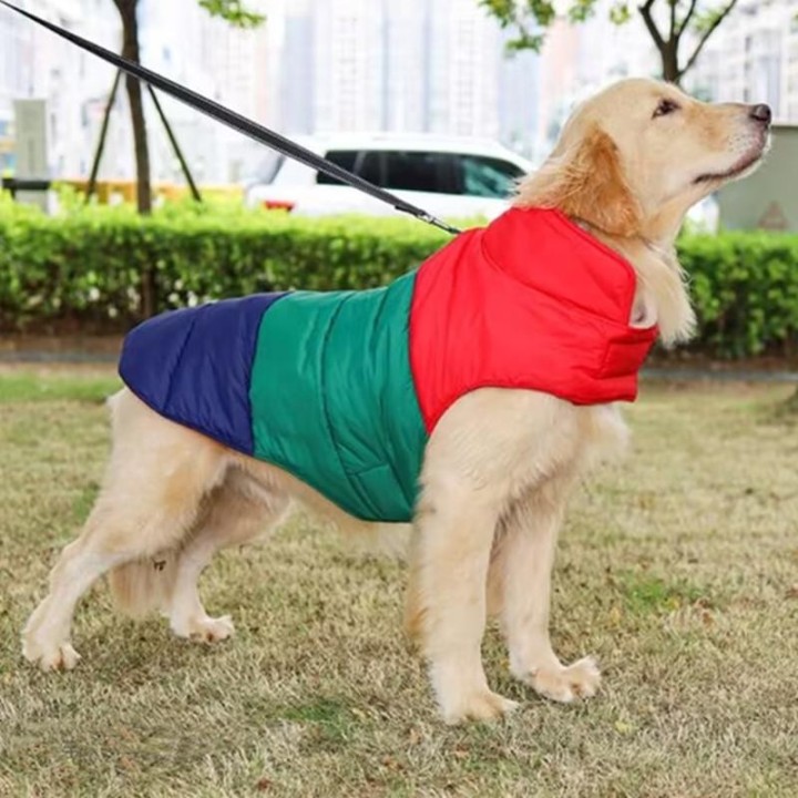 Reversible tragbare Hundekleidung Haustier Winter-Stanzmantel Verdickte warme wasserdichte Daunenjacke Baumwollmantel S