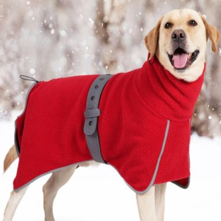 Hunde-Winter-Baumwollkleidung, Kälteschutz, warmer Umhang, hoher Kragen, Baumwollmantel, gepolsterter und verdickter Umhang,