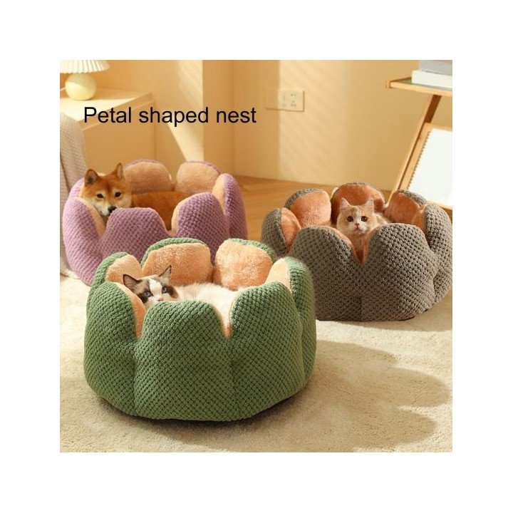 Haustiernest, weich, bequem, bezaubernd, hält Wärme, Blütenblattform, Haustier, Katze, Hund, Schlafkissen, Heimtierbedarf S g