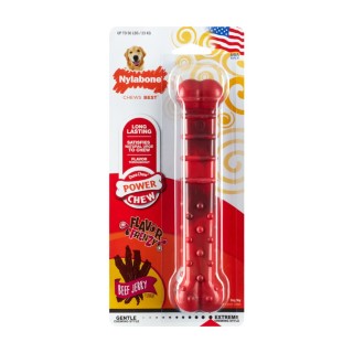 Nylabone Extreme Textured Dentaknochen mit Rind Jerky Geschmack - Größe L: L 19 x B 4 x H 3 cm