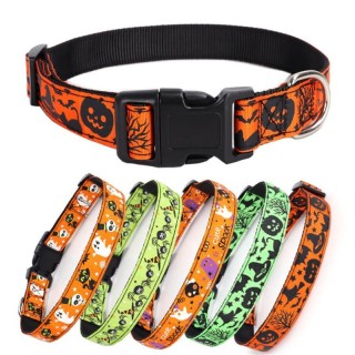 Halloween-Halsband, auffälliges Halsband, Nylon, Trend, verstellbares Halsband, Feiertags-Hundekostüm, Heimbedarf, Traktionss