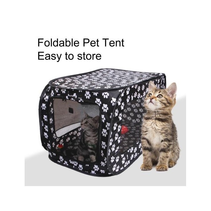 Zelt mit Reißverschluss, verschleißfest, wasserdicht, atmungsaktiv, Netzgewebe, tragbar, für drinnen und draußen, Katzen-/Hun