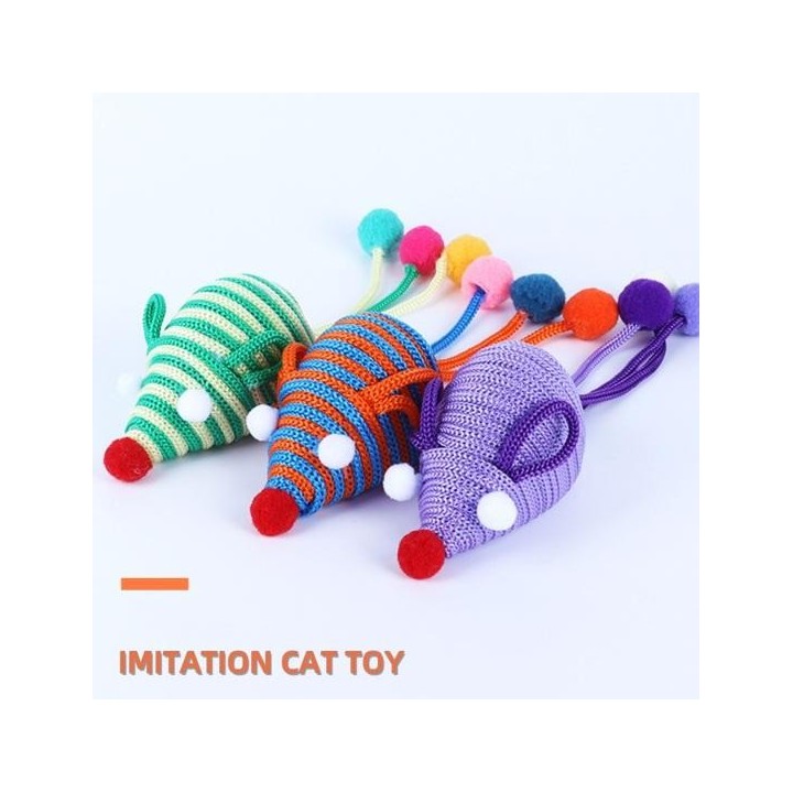 Katzenspielzeug, beißfest, kreativ, exquisit, lindert Langeweile, leuchtende Farbe, Mausform, Kauspielzeug für Haustiere blau