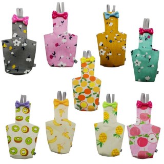 Papageien-Windel mit Fliege, niedlich, bunt, Obst, Blumen, Nymphensittiche, Tauben, klein, mittelgroß, groß, Haustier, Vögel,