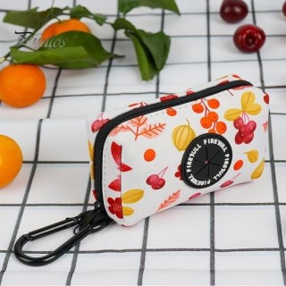 Tragbarer Spender für Haustierkotbeutel mit hängenden Schnallen, glatter Reißverschluss, herausziehbares Design, biologisch a