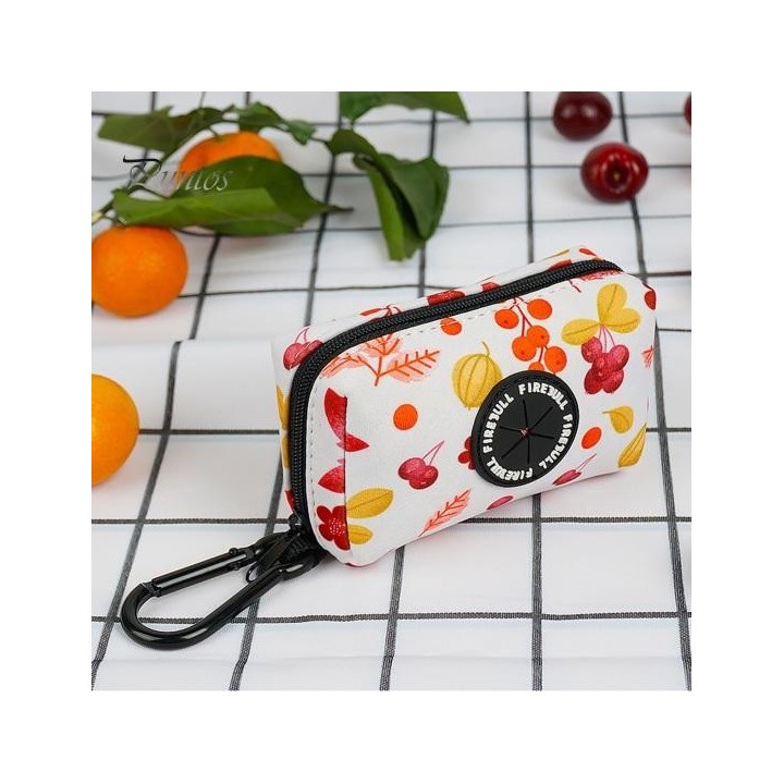 Tragbarer Spender für Haustierkotbeutel mit hängenden Schnallen, glatter Reißverschluss, herausziehbares Design, biologisch a