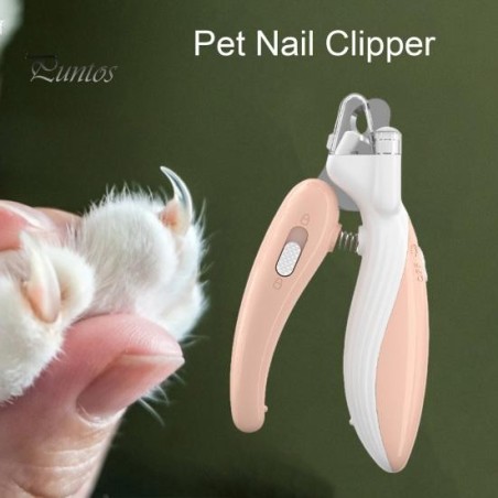 Nagelknipser für Haustiere mit eingebautem LED-Licht, Sicherheitsschutz, beleuchteter Nagelknipser für Haustiere, verbesserte