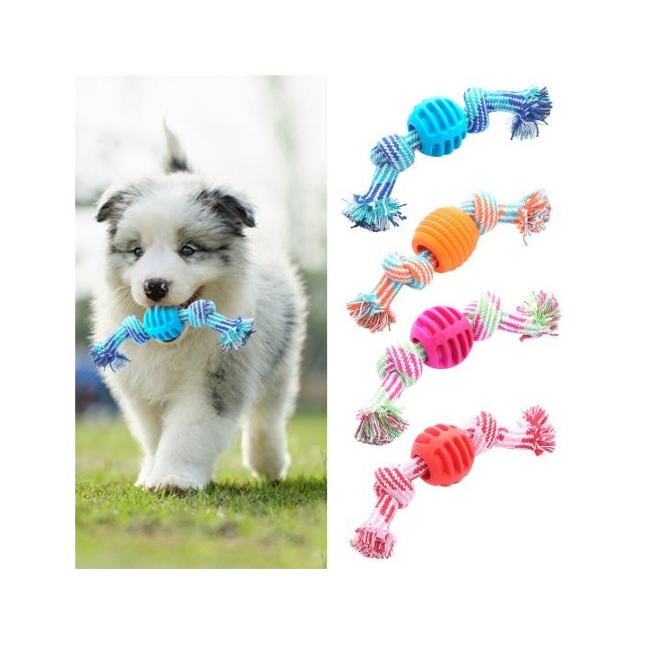 Haustier Ball Spielzeug Hervorstehende Oberfläche Hohe Zähigkeit Zuverlässige Multi-Zweck Feine Elastizität Übung Kiefer rot