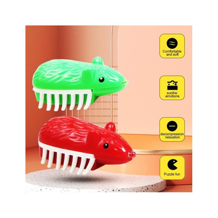 Katzenspielzeug Interaktive LED-Maus Design Bissfest Stressabbau Zähneknirschen Unterhaltsam rot