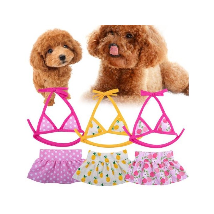 1 Set Pet Badeanzug Verschluss Band Komfortable Klar Druck Ins Sommer Pet Bikini Hund Strand Pet Badeanzug Strand Party XS ro