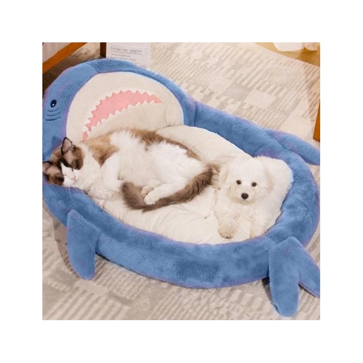 Haustierbett, gemütlich, bequem, mit extra dicker Füllung, atmungsaktiv, superweiche Baumwolle, große Größe violett