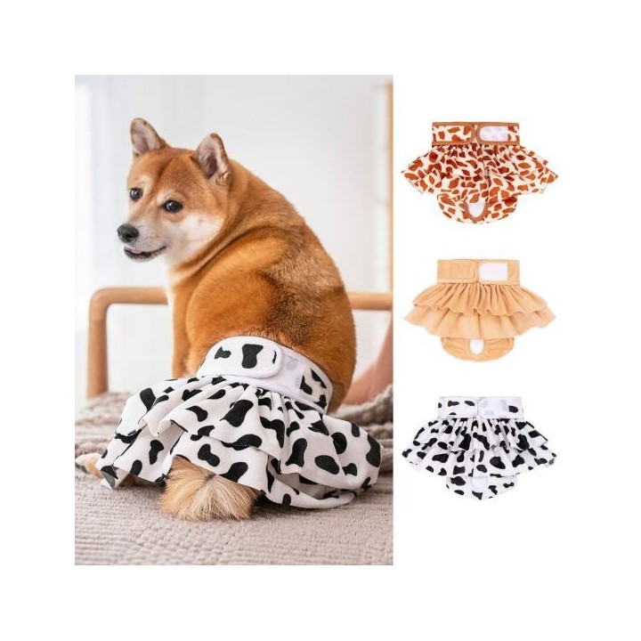 Haustier-Menstruationshose, waschbares Verschlussband, Hundewindel, wiederverwendbar, modischer Druck, physiologische Hose fü