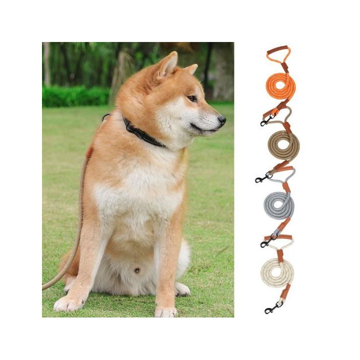 Haustier-Traktionsleine, schnell beständig, extra lange Entriegelung, drehbarer Verschluss mit Griff-Design, ausbruchsicher,