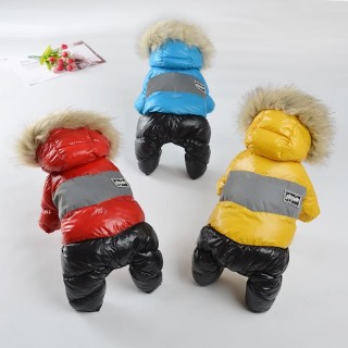 Hunde-Winter-Kapuzenpullover, warme Hundekleidung, Winter-Welpen-Haustier, wasserdichter Mantel für kleine und mittelgroße Hu
