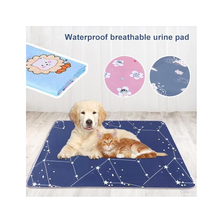 Wasserdichte, waschbare Windelunterlage für Haustiere, klares Muster, bedruckter Bodenschutz, maschinenwaschbar, leicht zu re