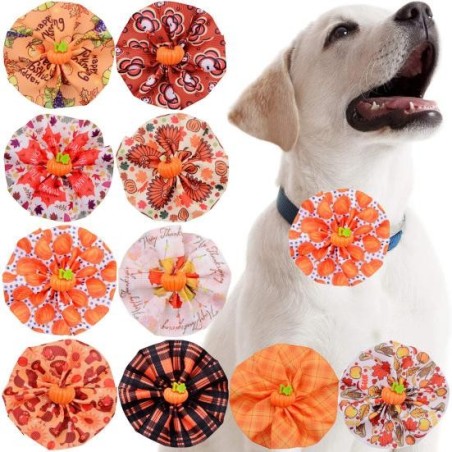 Hundehalsband-Anhänger mit Gummiband, Thanksgiving Day-Motiv, bedruckt, Haustierhalsband-Schiebeverschluss