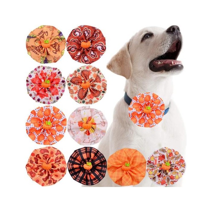 Hundehalsband-Anhänger mit Gummiband, Thanksgiving Day-Motiv, bedruckt, Haustierhalsband-Schiebeverschluss