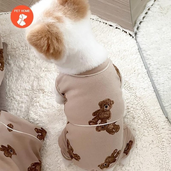 Warme Haustierkleidung, süßer Druckmantel, Hemdjacke für kleine und mittelgroße Hunde, Katzen, Teddy, französische Bulldogge,