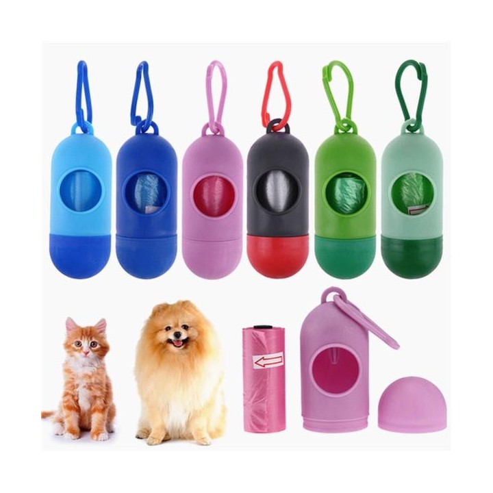 Haustier-Hundekotbeutelspender, Abfallbeutel, Trägerhalter, Haustier-Hundekotbeutel schwarz