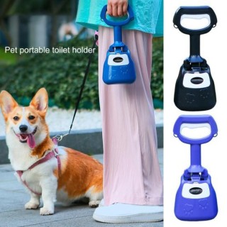 Scooper Langer Griff Hundekotschaufel Große Rille Kiefer Poop Scoop Schaufel Pick Up blau