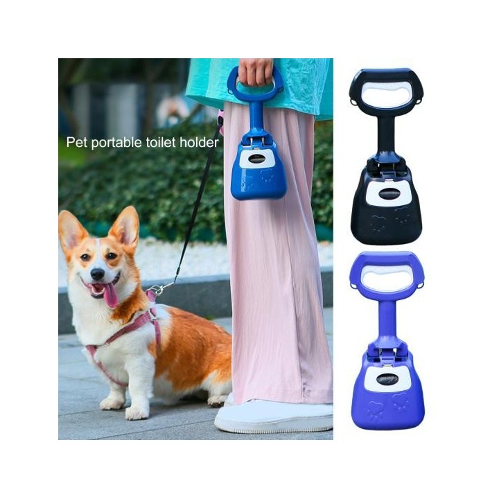 Scooper Langer Griff Hundekotschaufel Große Rille Kiefer Poop Scoop Schaufel Pick Up blau