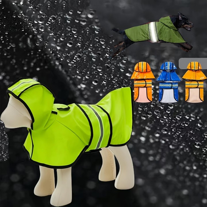 Reflektierender Regenmantel für Haustiere, Weste für Haustiere, wasserdichter Regenmantel, reflektierender Regenmantel, refle