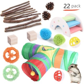 Hamster Spielzeug Set Kombination Zähneknirschen und Beißen Relief Pet Supplies Dutch Pig Kaninchen Kanal
