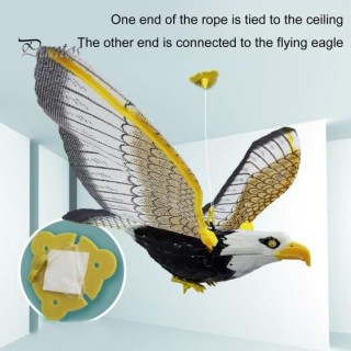 Elektrisches Katzenspielzeug mit fliegendem Adler, interaktives Simulationsvogelspielzeug, automatisch bewegliches, hängendes