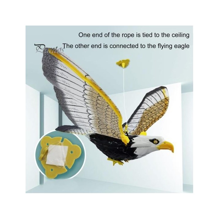 Elektrisches Katzenspielzeug mit fliegendem Adler, interaktives Simulationsvogelspielzeug, automatisch bewegliches, hängendes