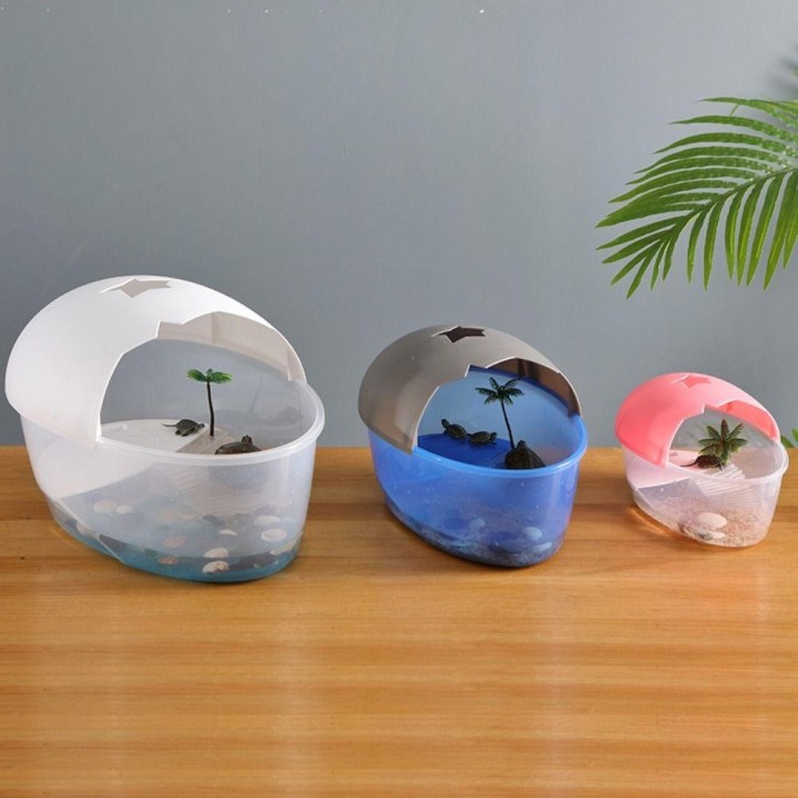 Mehrzweck-Hydrokulturbox für Schildkröten, mit Abdeckung, abnehmbarer, recycelbarer Wassertank für Tiere, Sicherheitsbehälter