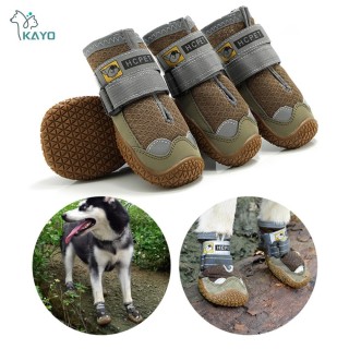 4 teile/satz Haustier Hund Schuhe Reflektierende Wasserdichte Hund Stiefel Warme Schnee Regen Haustiere Booties Anti-slip Soc