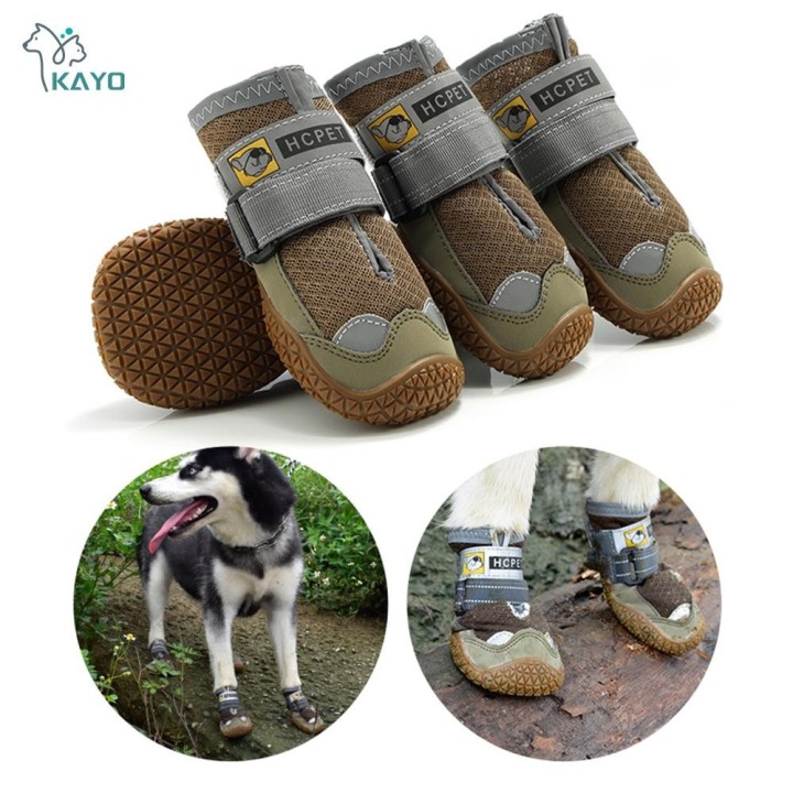4 teile/satz Haustier Hund Schuhe Reflektierende Wasserdichte Hund Stiefel Warme Schnee Regen Haustiere Booties Anti-slip Soc