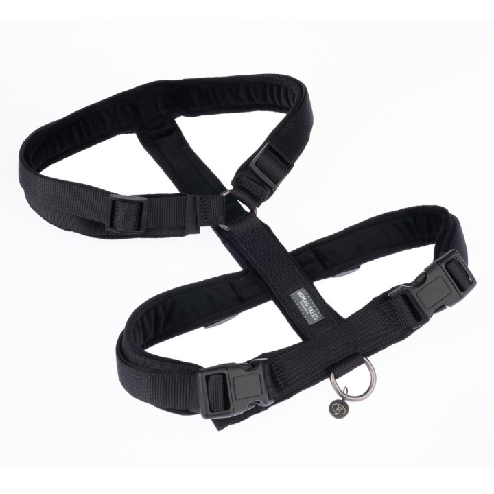 Nomad Tales Blush Geschirr, ebony - Größe XS: 34 - 49 cm Brustumfang, 15 mm breit