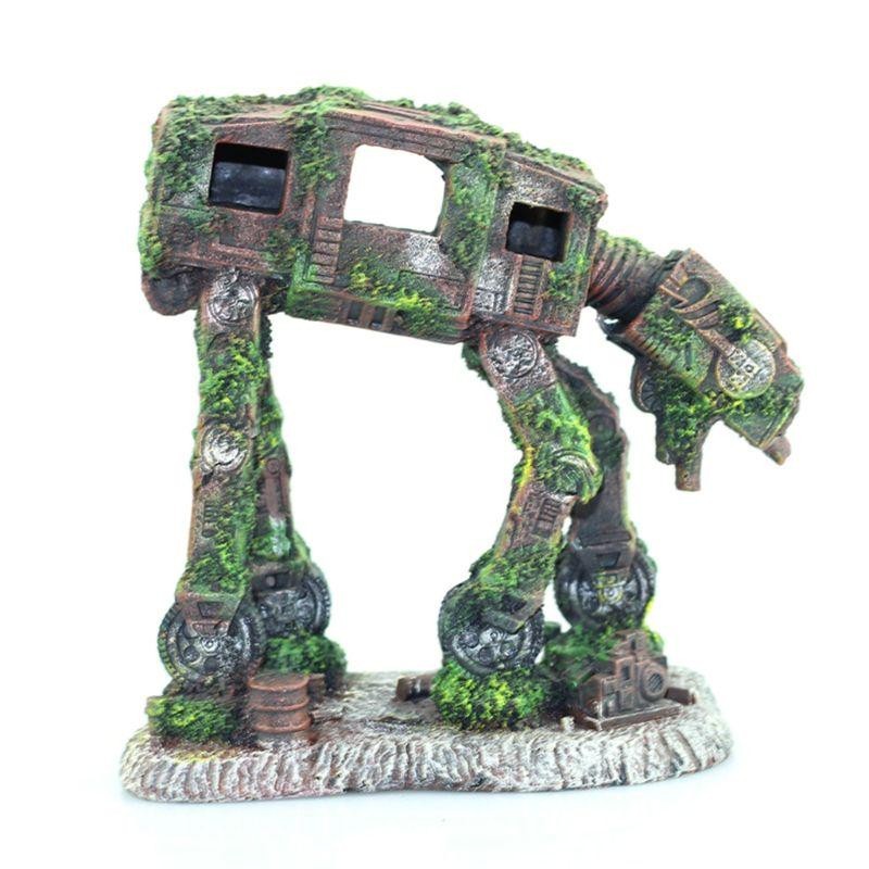 Autobot Roboter Hund Form Aquarium Landschaft Dekorationen Simulation Fisch Tank Zubehör Ornamente Harz Handwerk Umweltfreund
