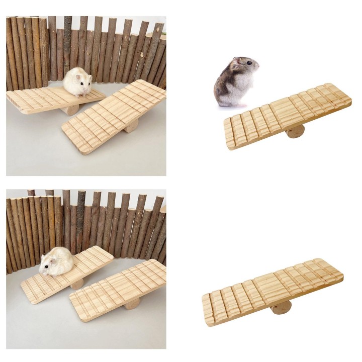 Wippe für Hamster und Nagetiere, Rennmausbrücke, Hängematte, Leiterhaus für Frettchen, Hamsterhaus, Meerschweinchenspielzeug