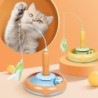 Elektrischer Katzenspielzeug-Stick mit Federn, rotierender Katzen-Drehteller, intelligentes Katzenspielzeug, Selbstglück-Unte