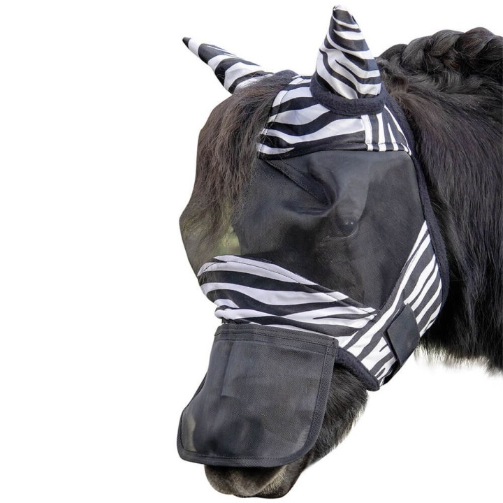 HKM Fliegenschutzmaske Zebra Shetty