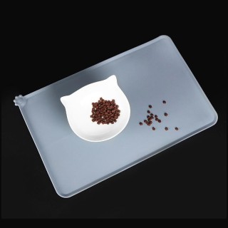 Silikon-Futtermatte für Haustiere mit hohen Rändern, antihaftbeschichtet, wasserdicht, wärmeisolierend, Haustierunterlage, Fu