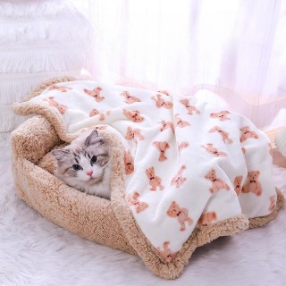 Winter Warm Korallen Samt Flanell Doppel-schicht Haustier Kleine Decke Hundedecke Hundebett Katzenbett Matte Decke Quilt S 40