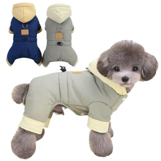 Neuer warmer, gemütlicher und stylischer dicker Hundeoverall für Chihuahua, Yorkshire und Pudel – bequemer Welpenoverall und