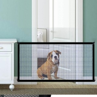 Neuer tragbarer, zusammenklappbarer, atmungsaktiver Haustier-Absperrzaun aus Mesh für Hunde, Baby-Sicherheitszaun – isolierte