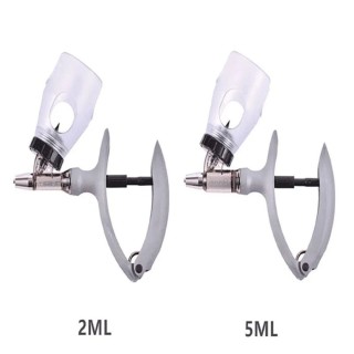 2/5ml Veterinär-Dauerspritze Automatischer Einsatz Flasche/Röhrchen Geflügel Impfstoff Injektor Einstellbarer Polymer-Kunstst