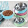 Futternapf für Haustiere, zum Aufhängen, rutschfest, für Katzen und Hunde, Futternäpfe aus Edelstahl, Wasserspender für Welpe