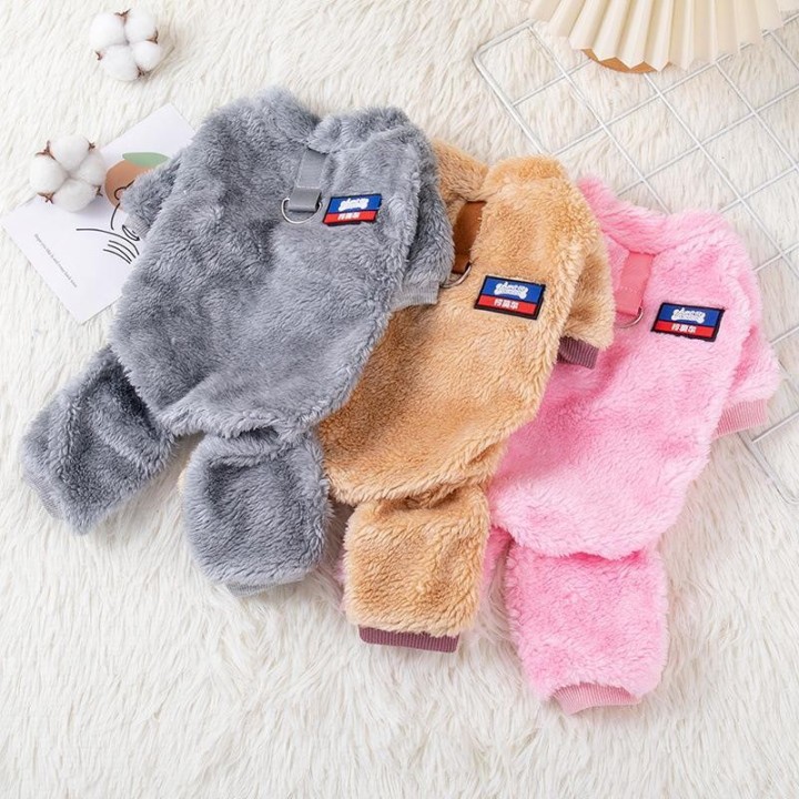 Gemütliche Traction-Hunde- und Katzenkleidung für Herbst/Winter – passend für kleine Rassen wie Teddy, Corgi und deutsche Hau