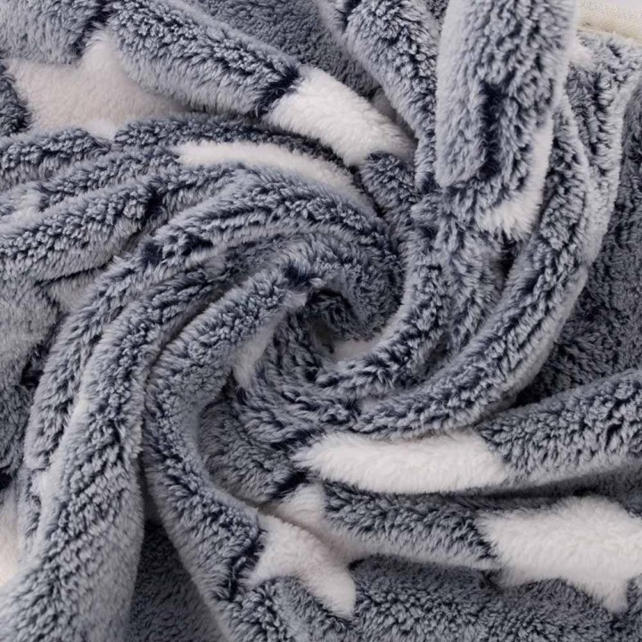 Kissen Korallen Fleece Weiche Matte Warme Sterne Gedruckt Abdeckung Pad Bett Pad Haustier Produkte Welpen Decke blau