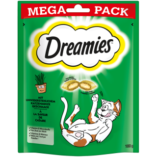 DREAMIES Portionsbeutel Mega Pack mit Katzenminze Geschmack 180g