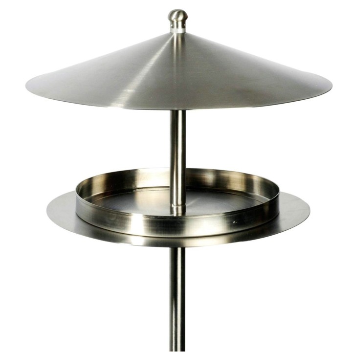 Design Vogelhaus "Silberglanz", mit Ständer