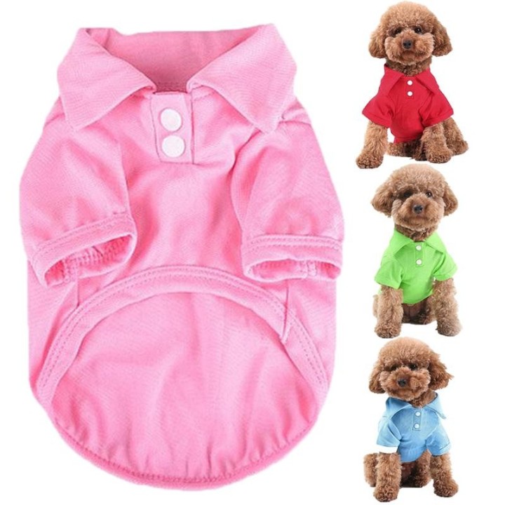 Haustier Kurzarm Sommer Herbst Hemd Bekleidung T-Shirt Kleidung Hund Welpe Baumwollhemden XS