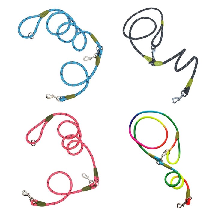 Robuste Hundeleine aus Seil, freihändige Leinen, Gürtel um die Schulter, doppelseitiges Polyester-Zugseil, stark für Hunde, S