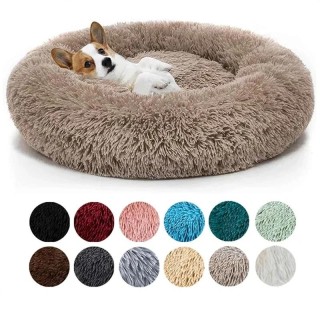 VIP-Hundebett für große und kleine Hunde, für Katzen, rund, Plüschmatte, Sofa, Produkte, beruhigendes Haustierbett, Hunde-Don